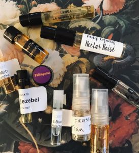 perfume sample vials