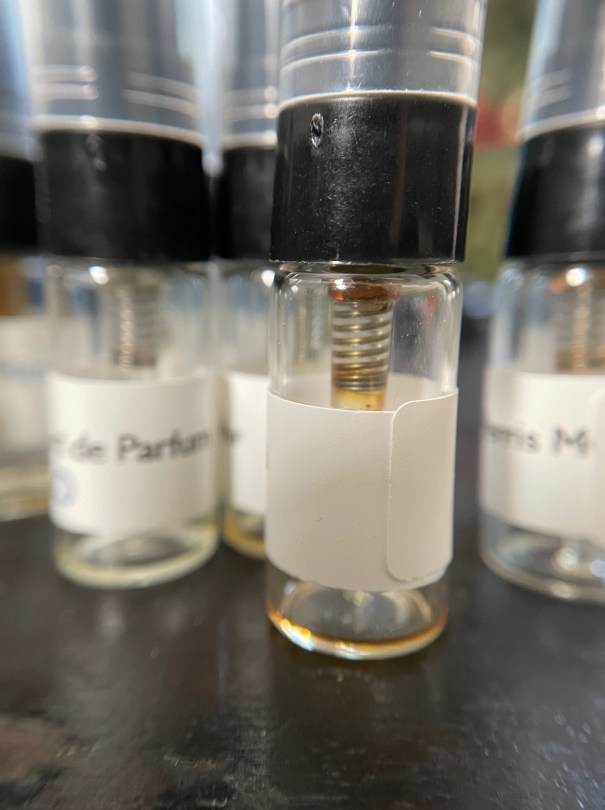 almost-evaporated perfume sample