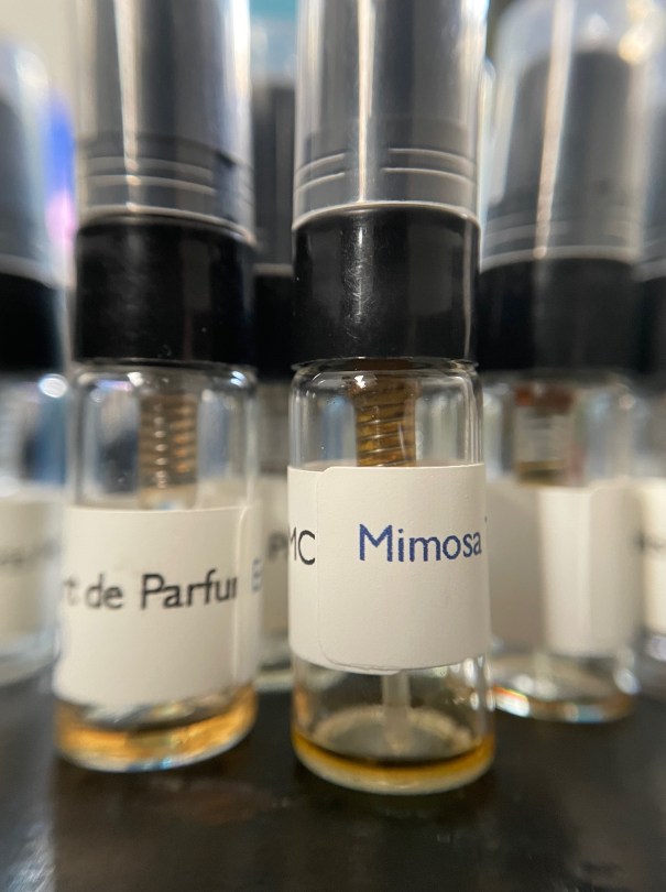 almost-evaporated perfume samples