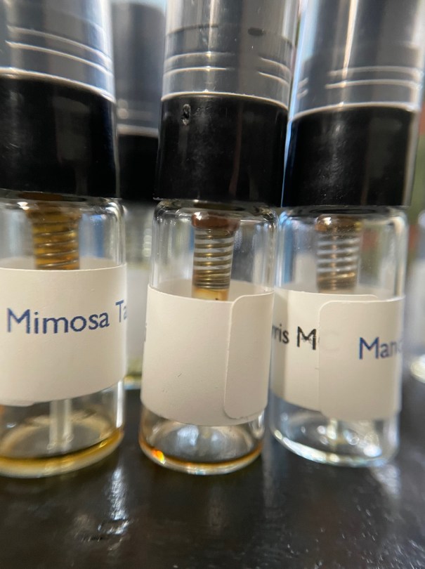 almost-evaporated perfume sample