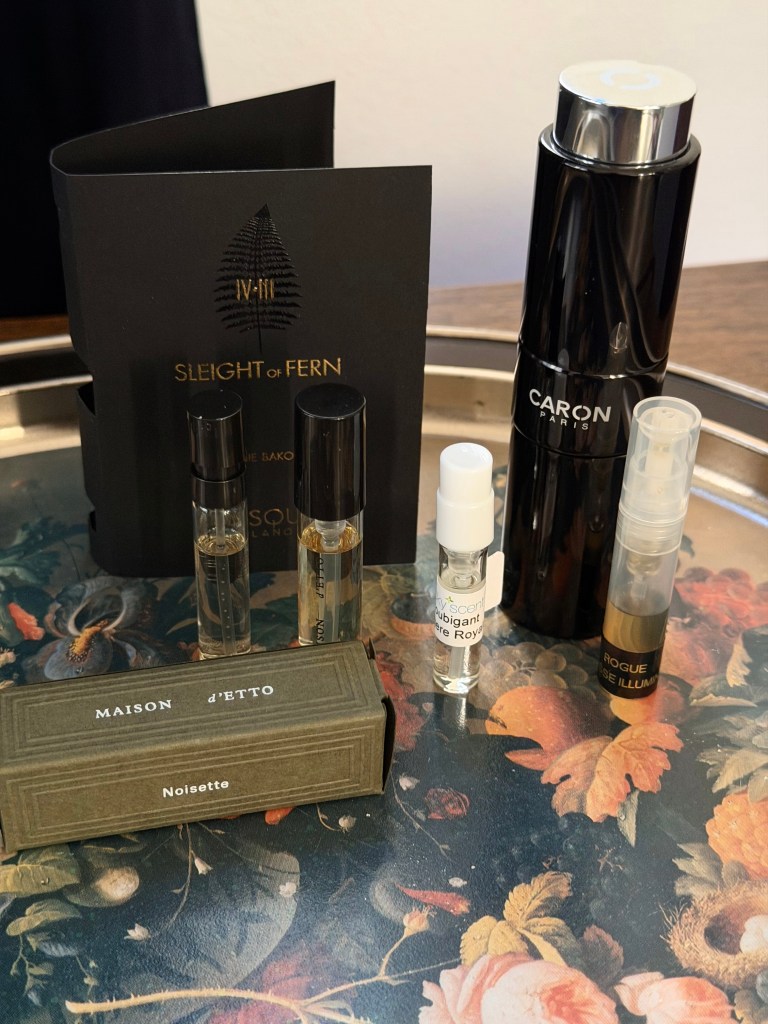 five perfume samples